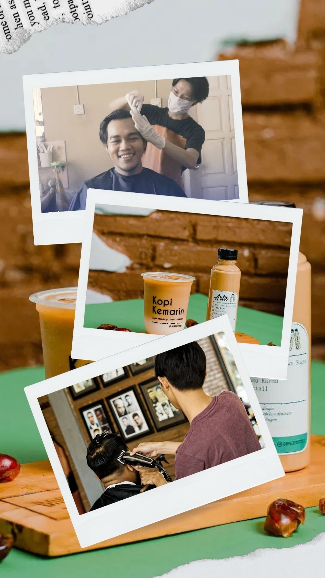 Suasana barber di Arta Barber Cafe